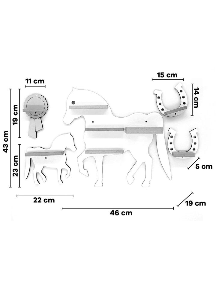 BOARTI Regal Tier Pferd Kinder Toniebox Tonies Figuren in Weiß günstig kaufen onesize