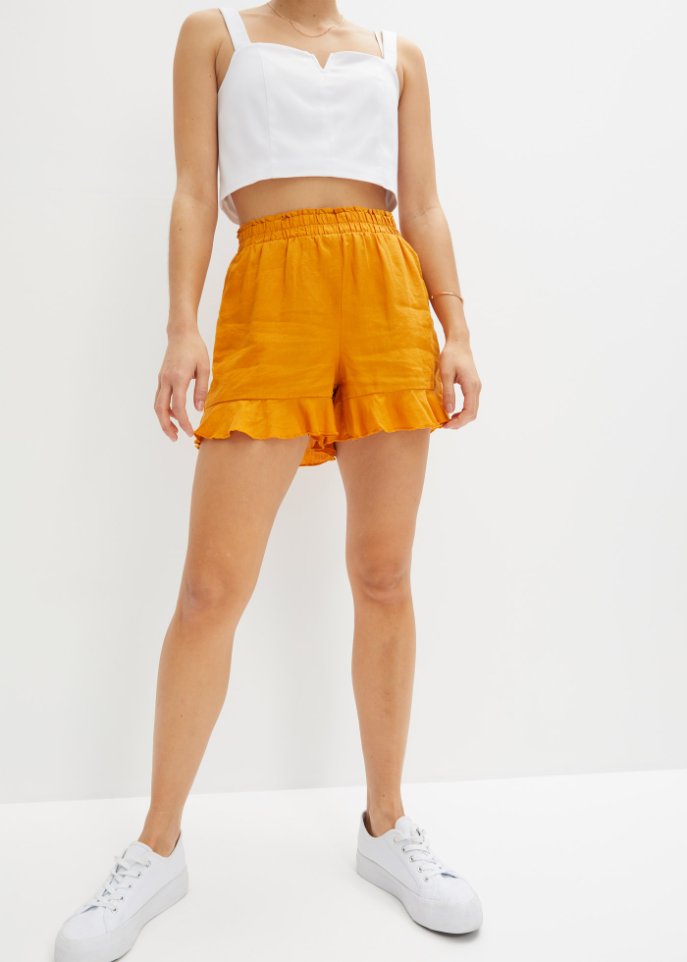 Kurze Webshorts mit Lyocell