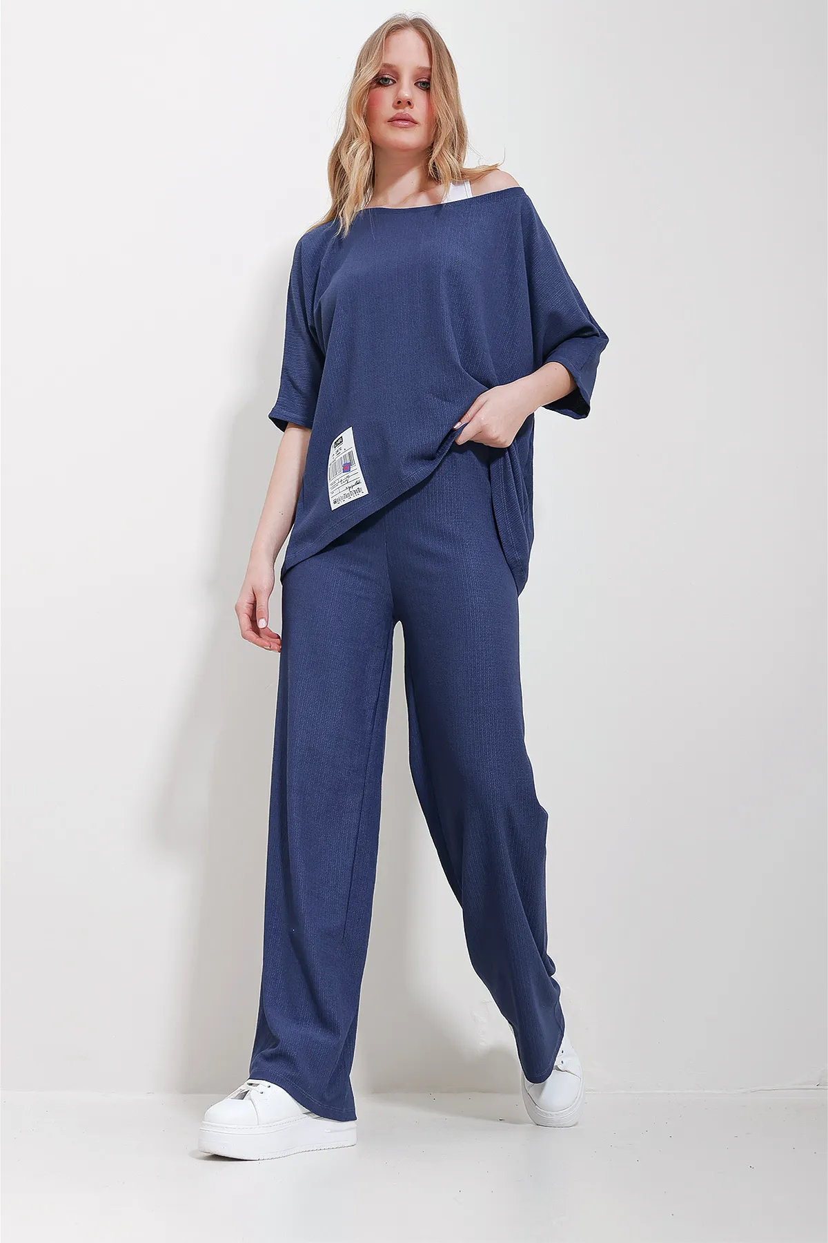 Trend Alaçatı Stili  Zweiteiler - Dunkelblau - Regular Fit