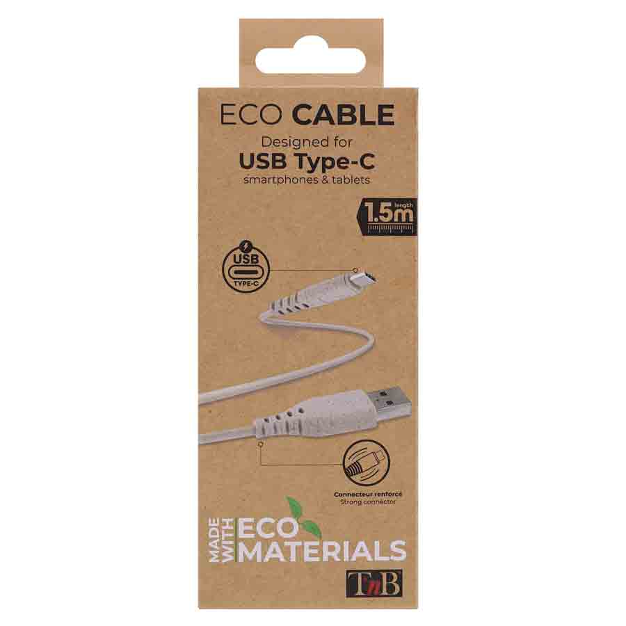 USB Typ-C Eco Ladekabel fürs Smartphone, 1,5 m, von t'nb - ATU