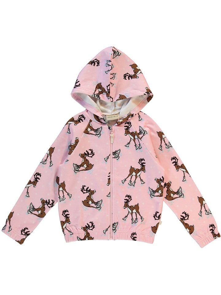 Småfolk Sweatjacke in Rosa/ Braun günstig kaufen