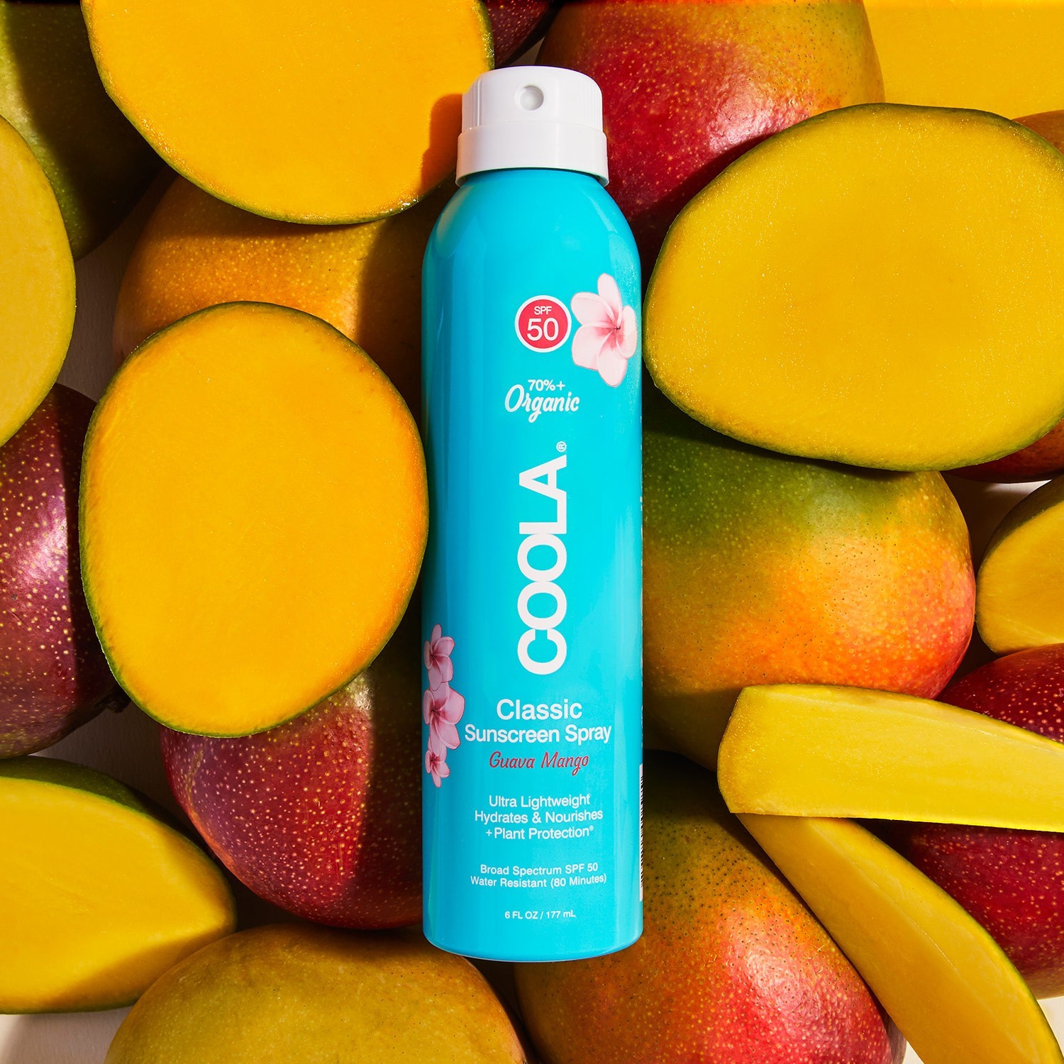 Spray przeciwsłoneczny do ciała Coola SPF50 Guava Mango