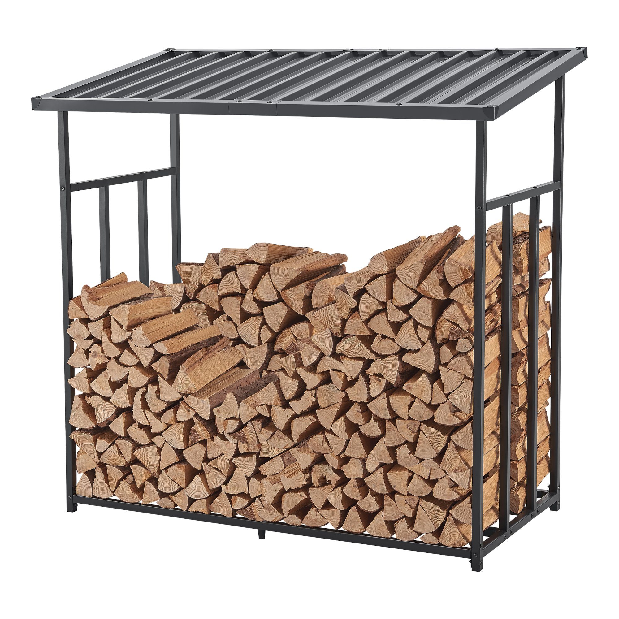 casa.pro Kaminholzregal, BxTxH:143x70x145 cm, Yakutat Kaminholzregal 145x143x70cm Schwarz