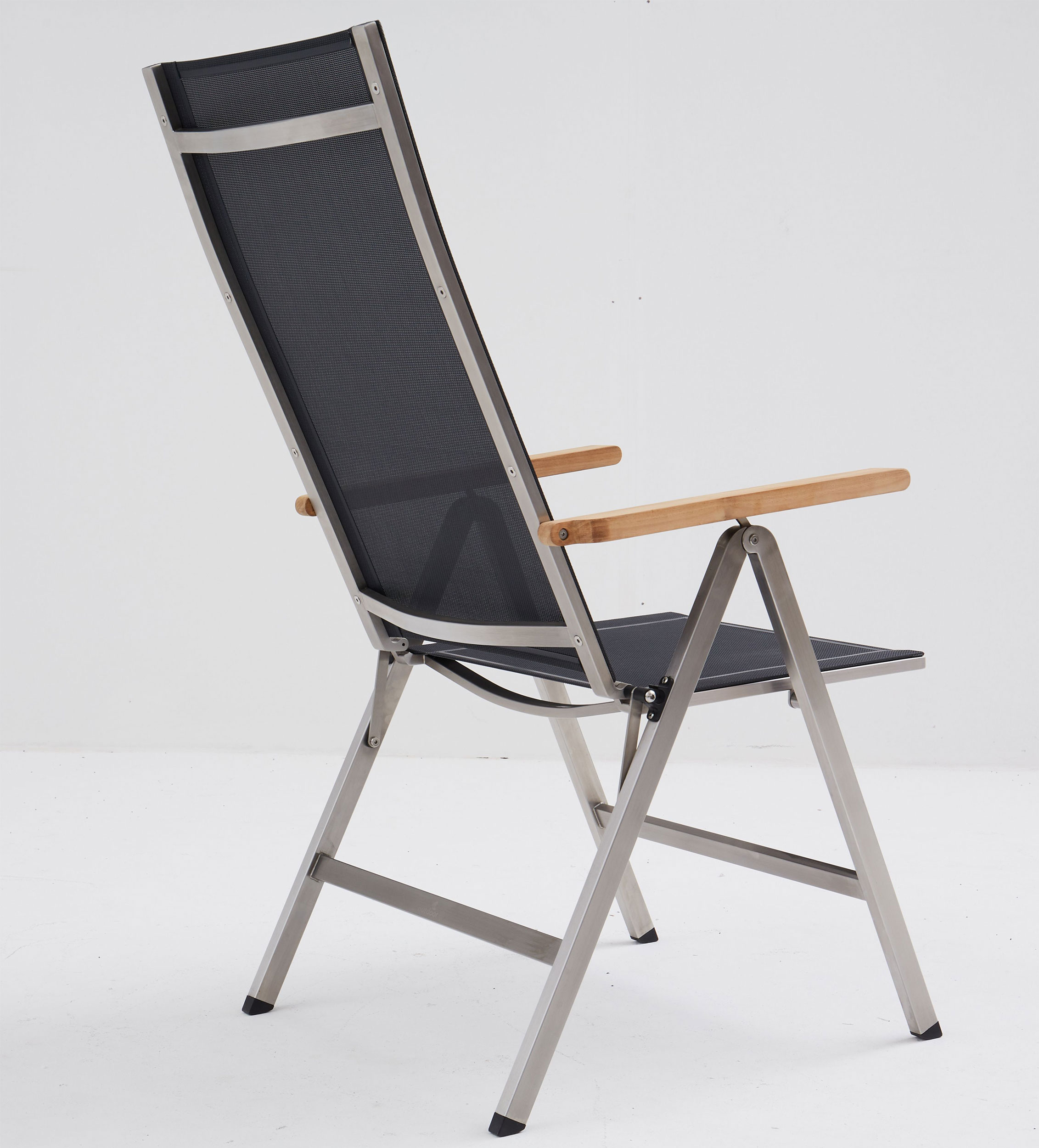 OUTDOORKlappstuhl Edelstahl/Teak