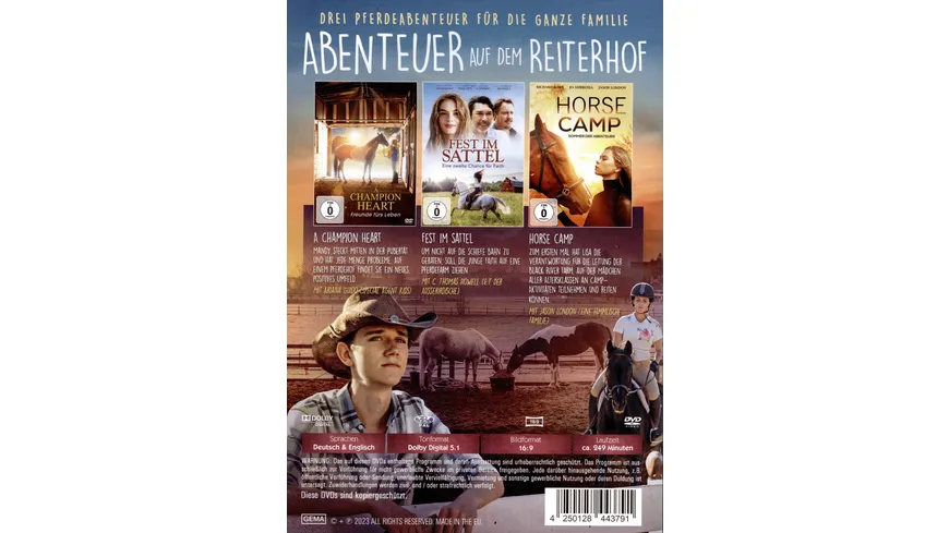 Abenteuer auf dem Reiterhof - Die Pferde-Box  [3 DVDs]