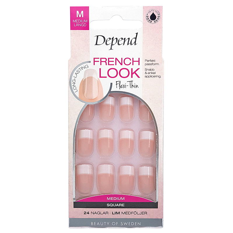 Depend Løsnegler french look rosa m/sq Depend