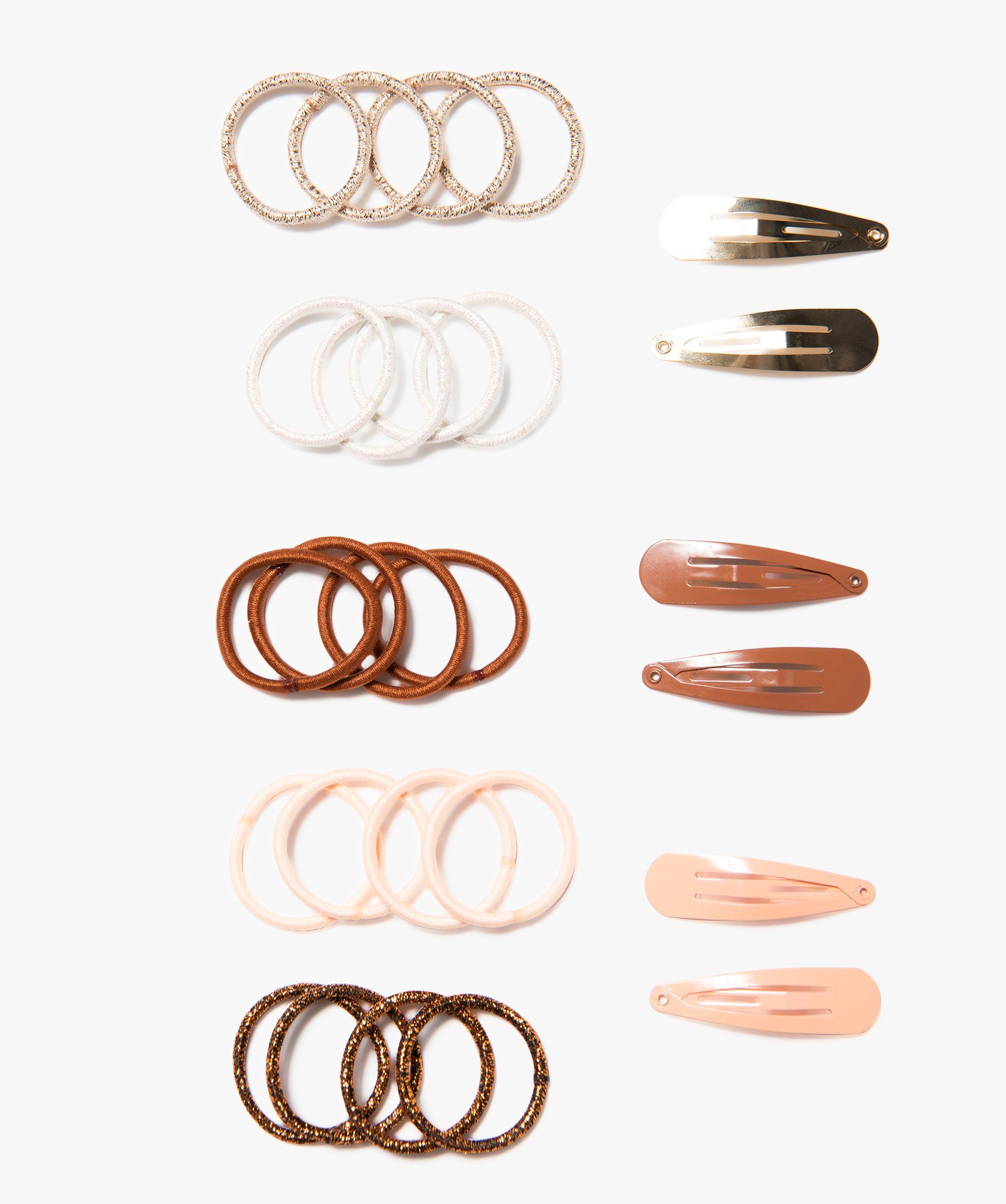Accessoires cheveux pailletés fille (26 pièces) marron | GEMO