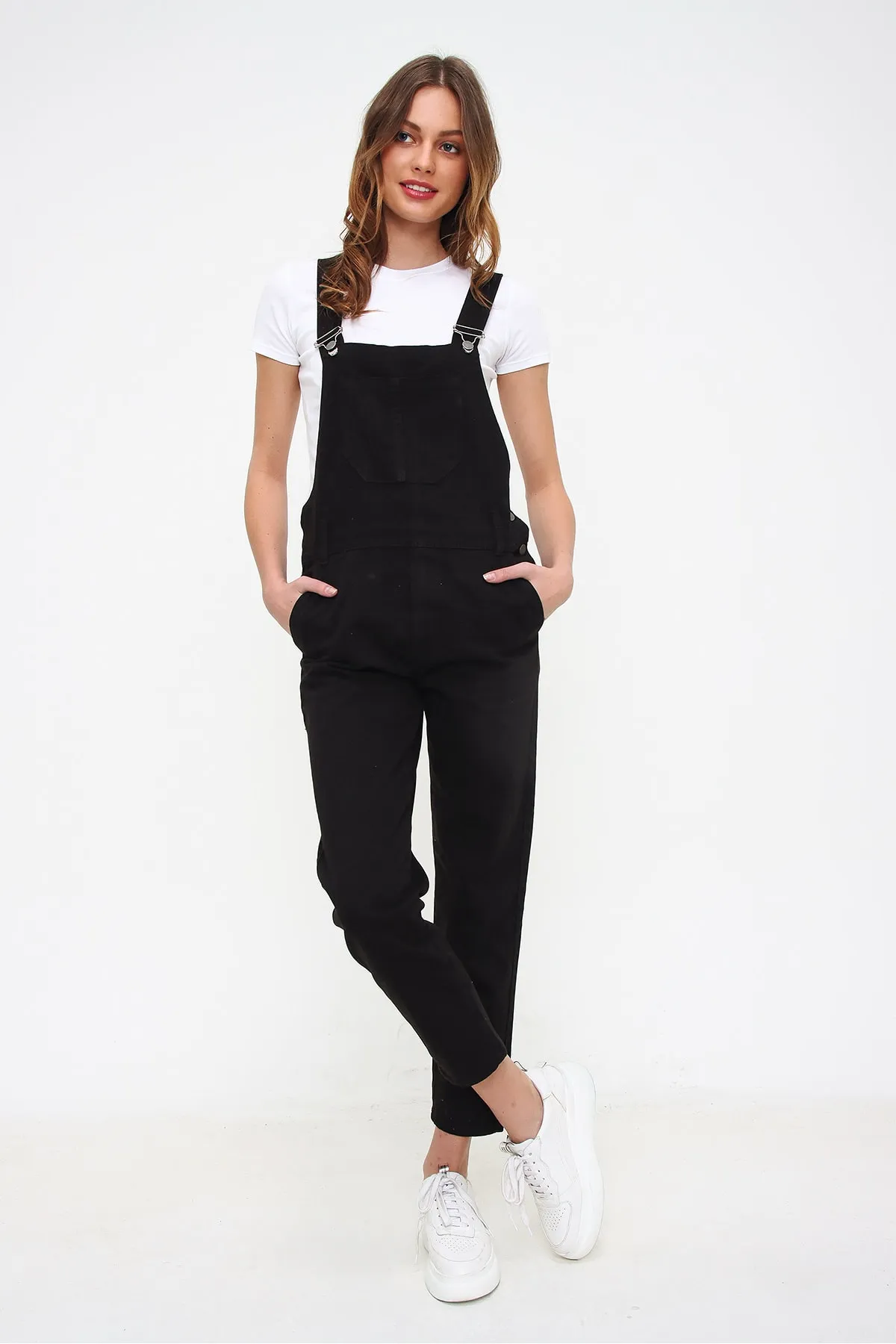 Trend Alaçatı Stili  Latzhose - Schwarz - Regular Fit