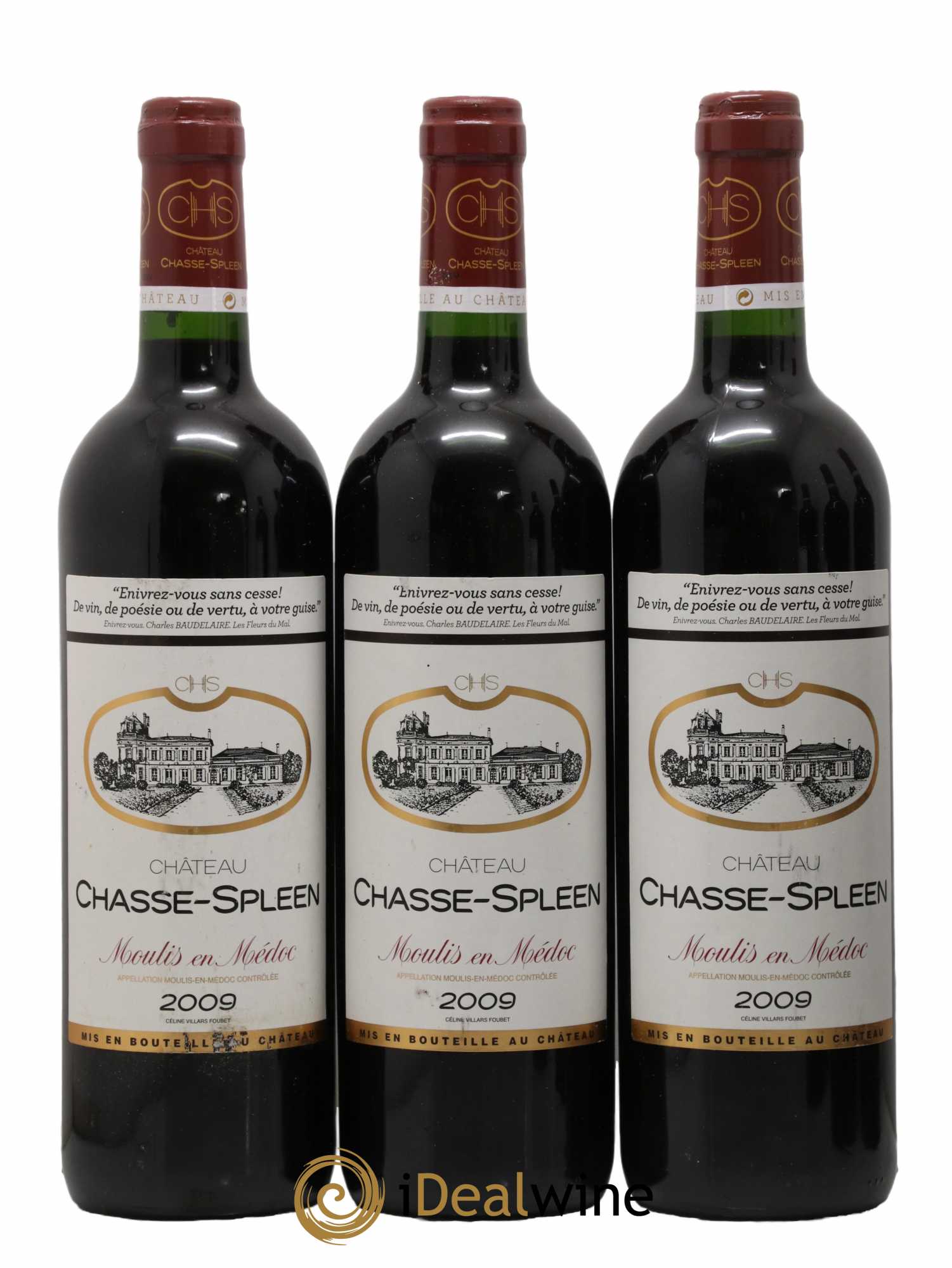 Château Chasse Spleen  2009 - Lot de 6 Bouteilles