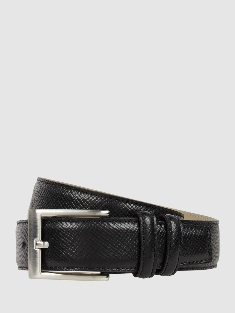 Gürtel aus Leder in schwarz
