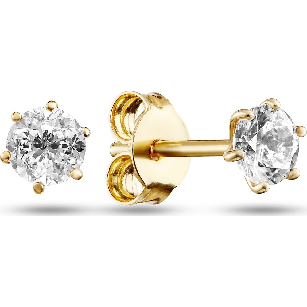 FAVS Boucles d'oreilles à fermoir à poussette 375 Or jaune Boucles d'oreilles