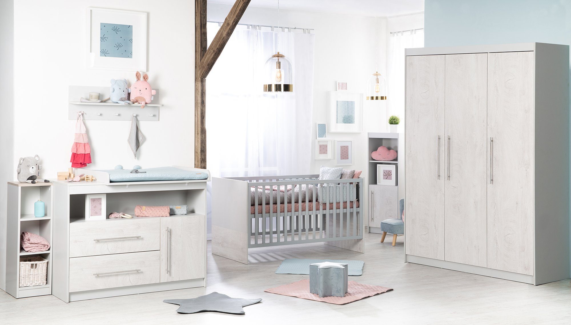 roba® Kinderkleiderschrank Maren 2, 3-türig