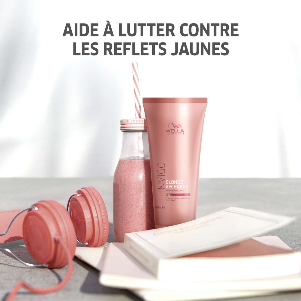 Wella Conditionneur BLONDE RECHARGE, Cool Blonde, 200ml Conditionneur pour cheveux blonds naturels ou colorés