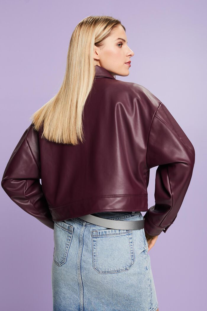 Oversize-Blouson in Lederoptik