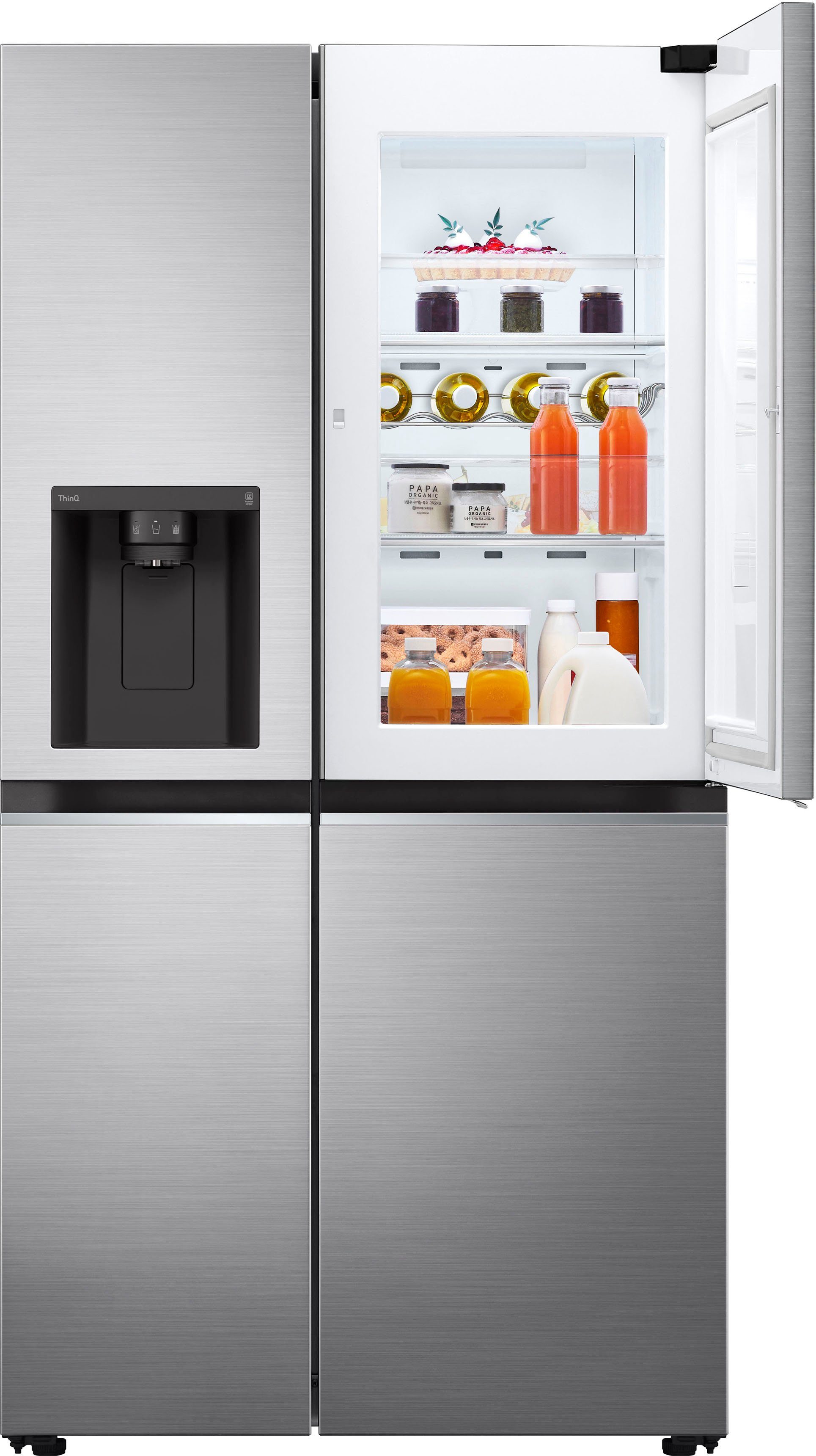 LG Side-by-Side GSJV71PZLE, 179 cm hoch, 91,3 cm breit, interner Wassertank - kein Festwasseranschuss nötig