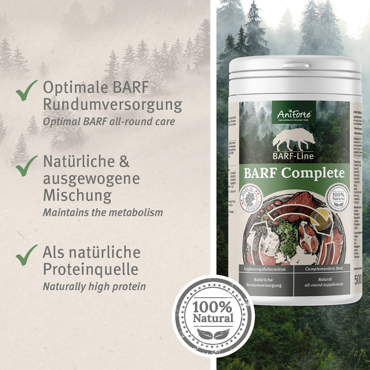 Aniforte Ergänzungsfutter & Aufzucht Aniforte BARF Complete 500 g 500 g