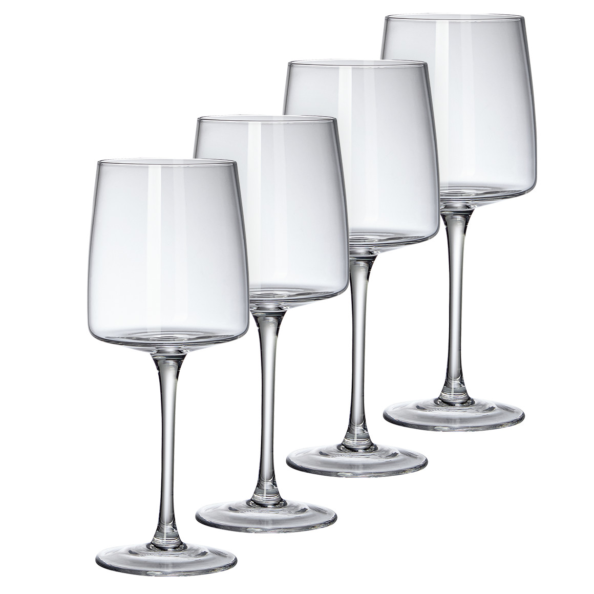 4 Weingläser in modernem Design