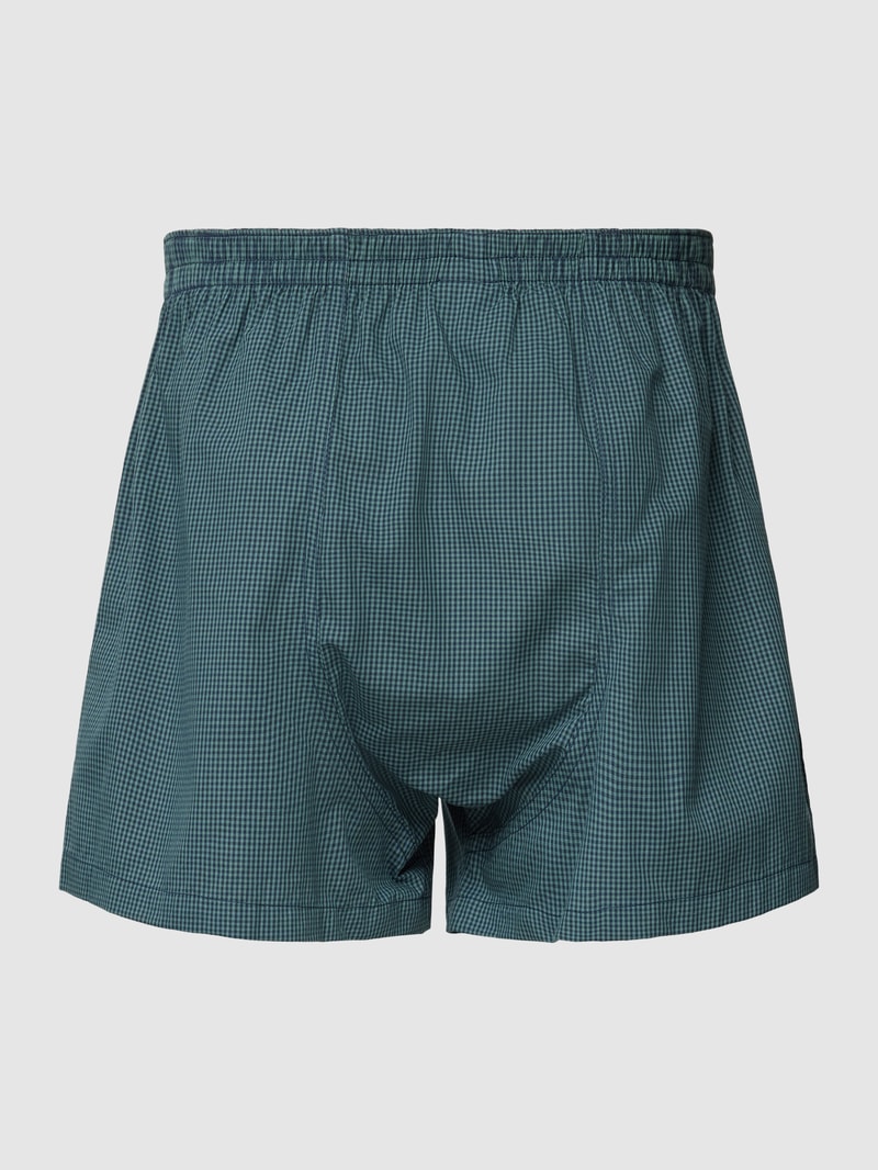 Boxershorts mit Karomuster und elastischem Bund in lindgrün