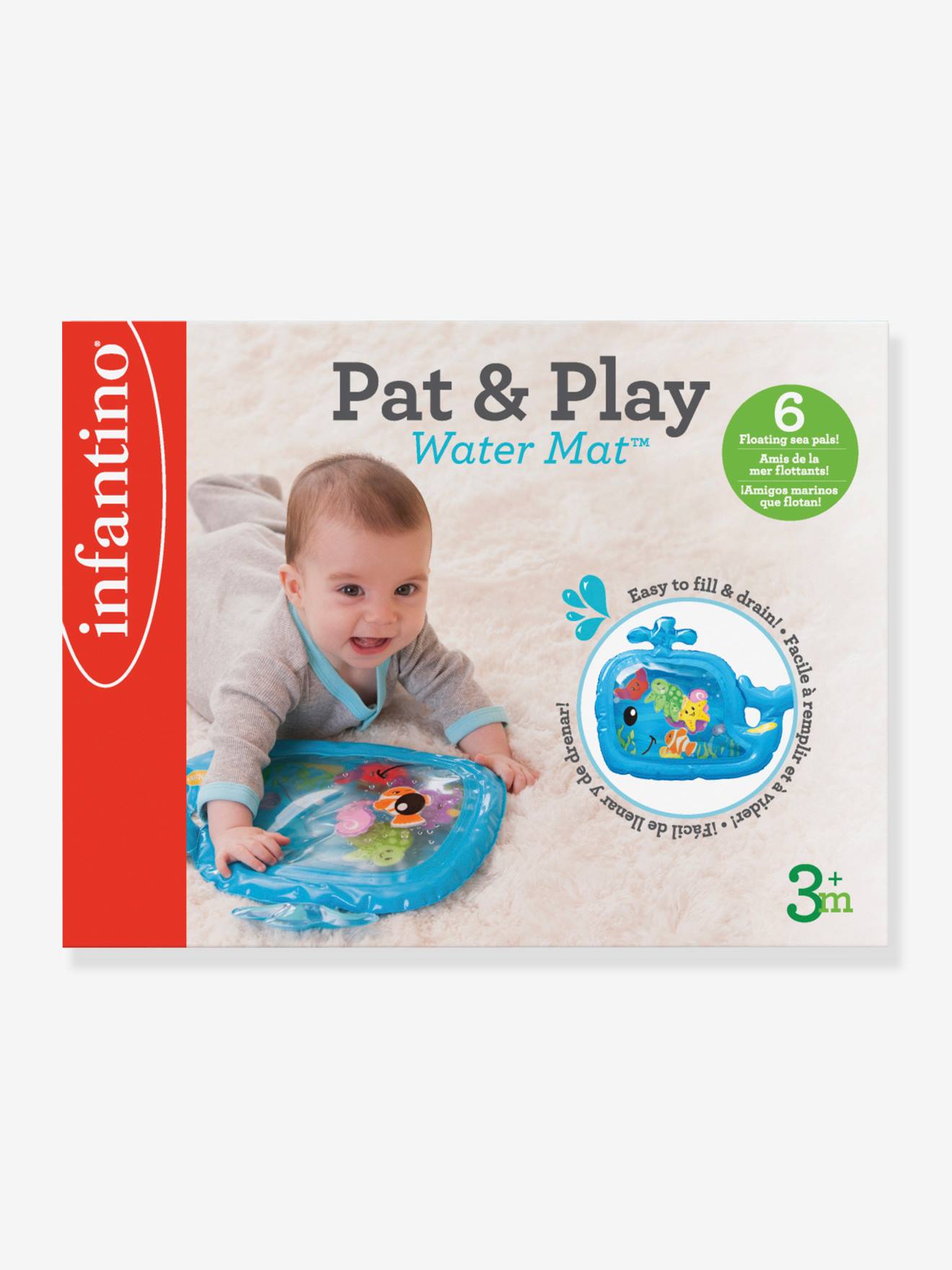 Tapis à eau sensoriel INFANTINO bleu
