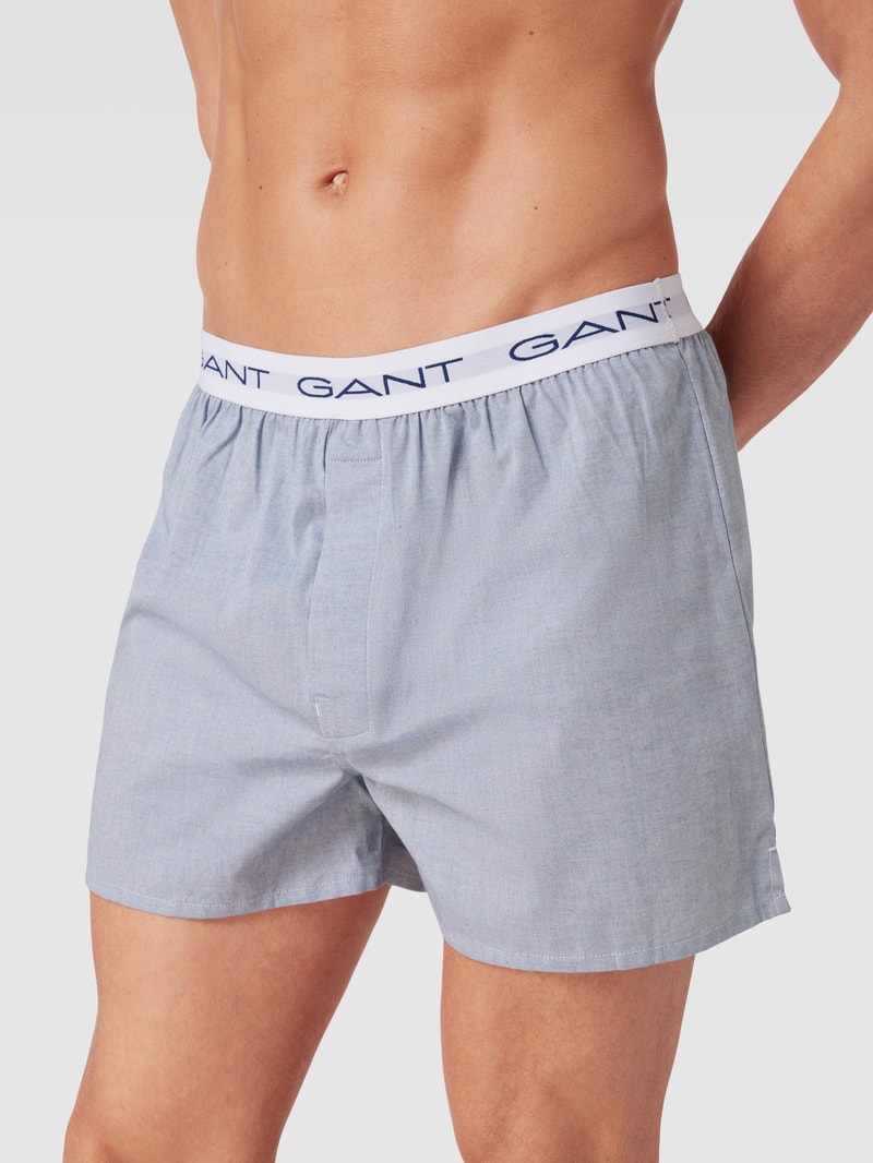 Boxershorts mit Label-Details im 2er-Pack in blau