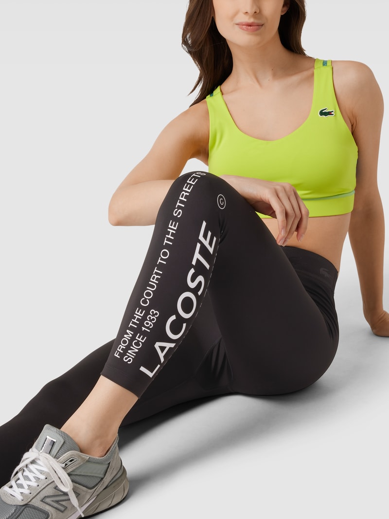 Leggings mit Statement-Print in schwarz