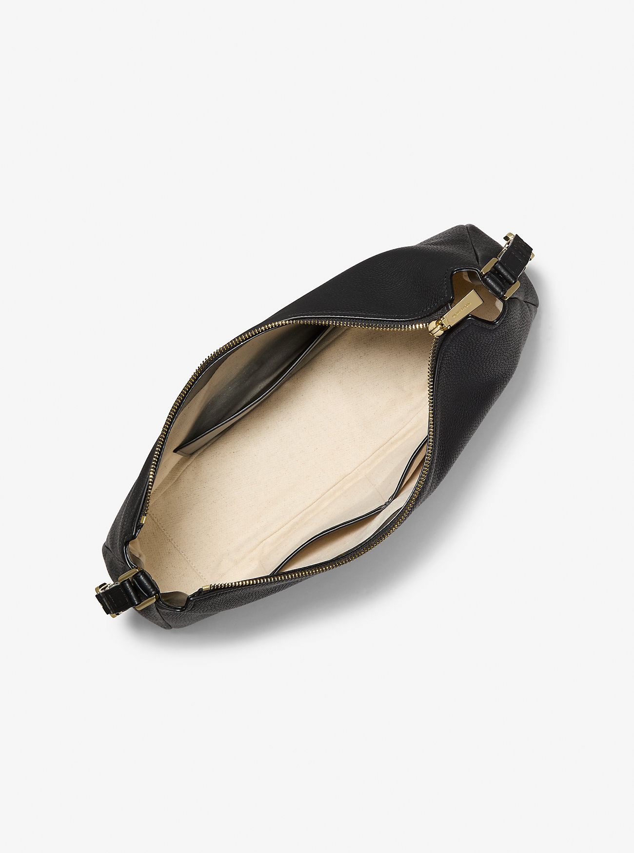 Nolita Medium Pebbled Leather Skulderveske - SVART