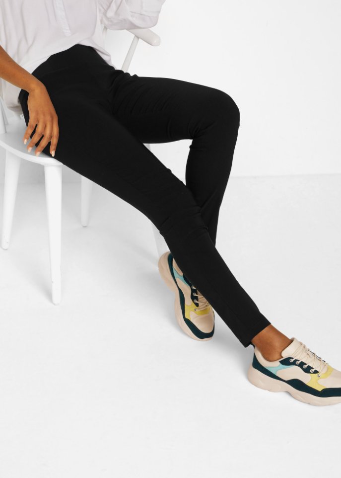 Bengalin-Treggings mit extra breitem High-Waist-Bequembund, knöchellang