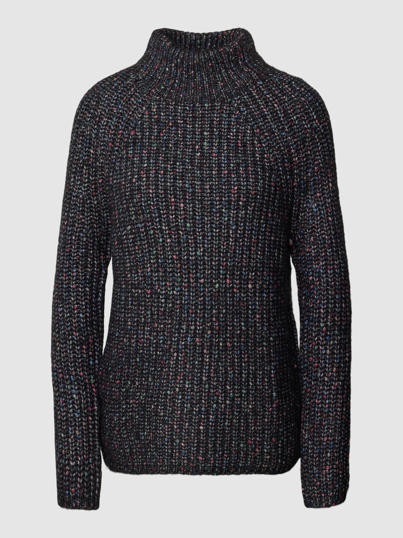 Strickpullover mit Turtleneck in schwarz