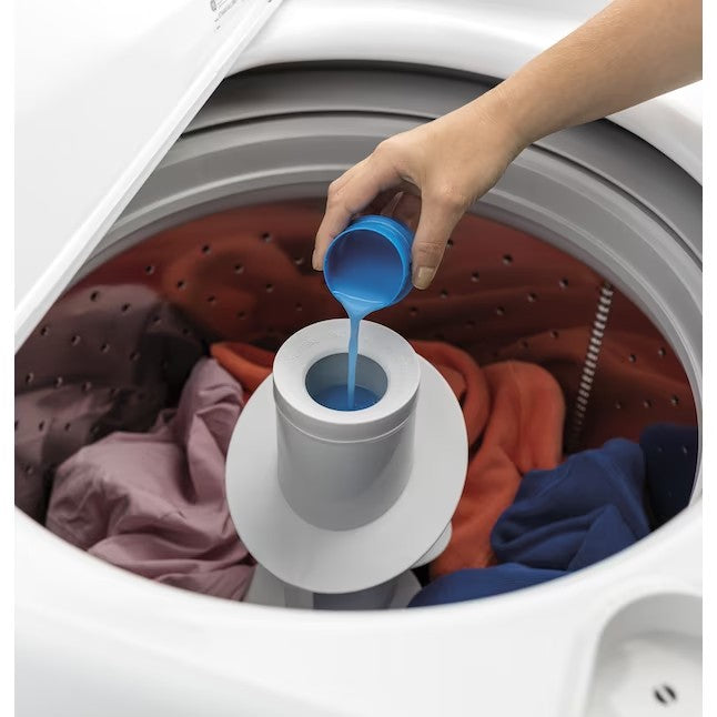 GE 4.5-cu ft High Efficiency Agitator Top-Load Washer (White)