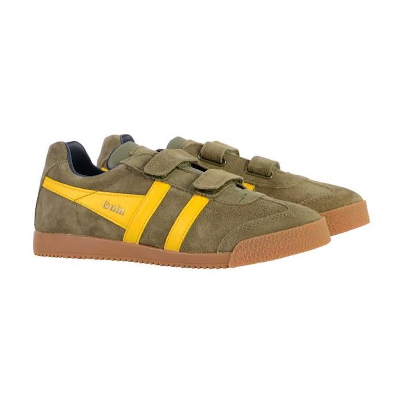 Basket Cuir Enfant Gola Barrier Strap vert