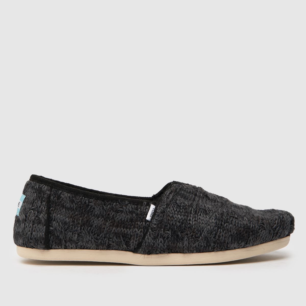 TOMS alpargata 3.0 lapos talpú cipő fekete színben