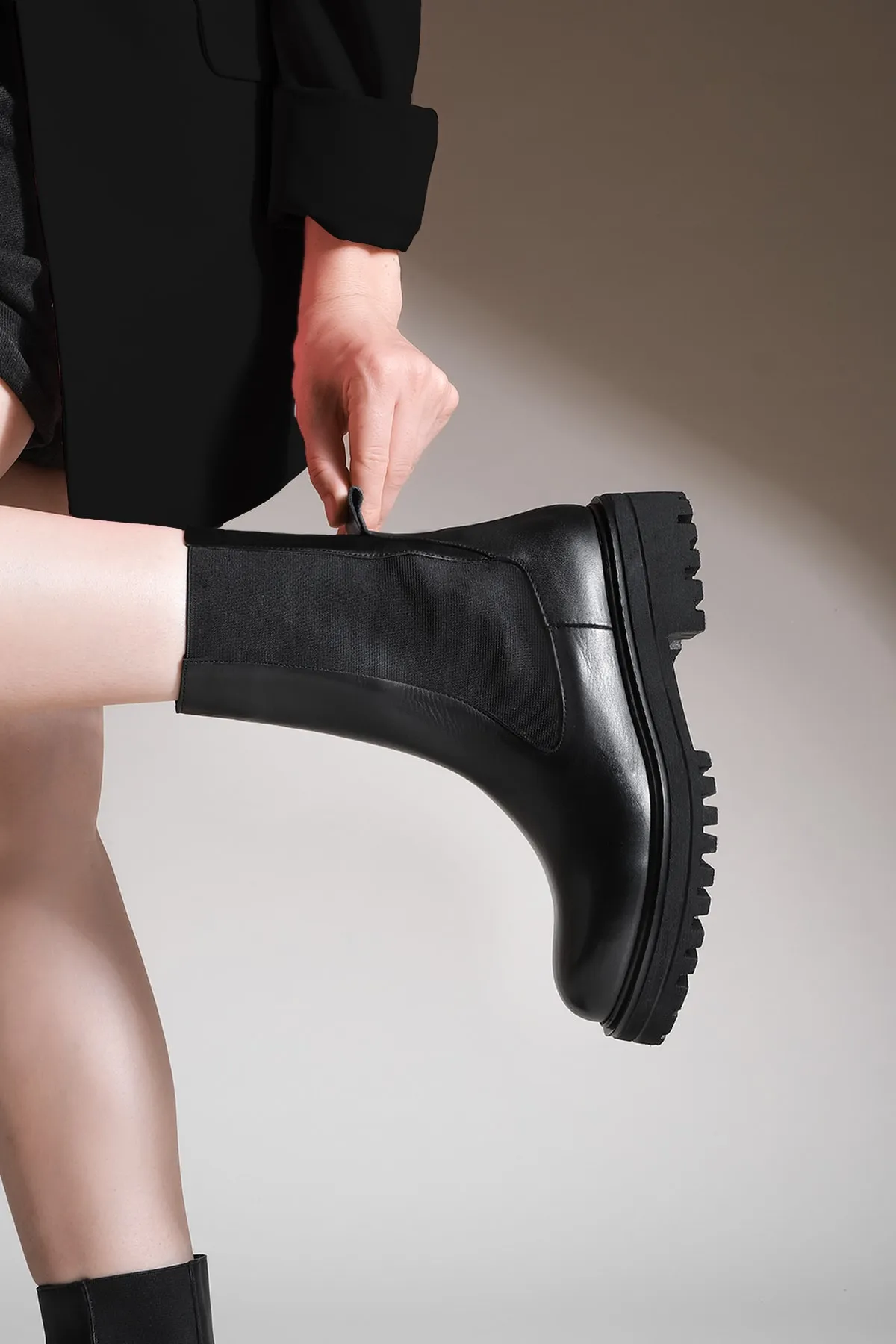 Marjin  Stiefelette - Schwarz - Flacher Absatz