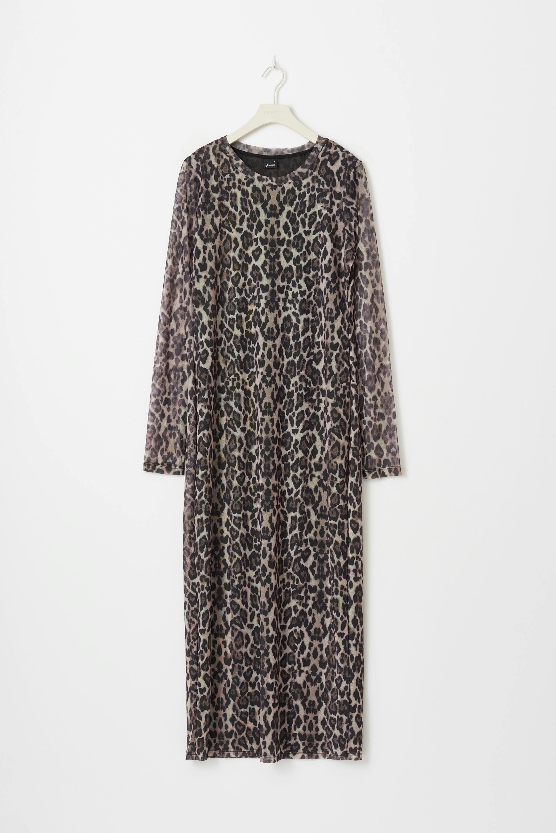 Long sleeve mesh dress