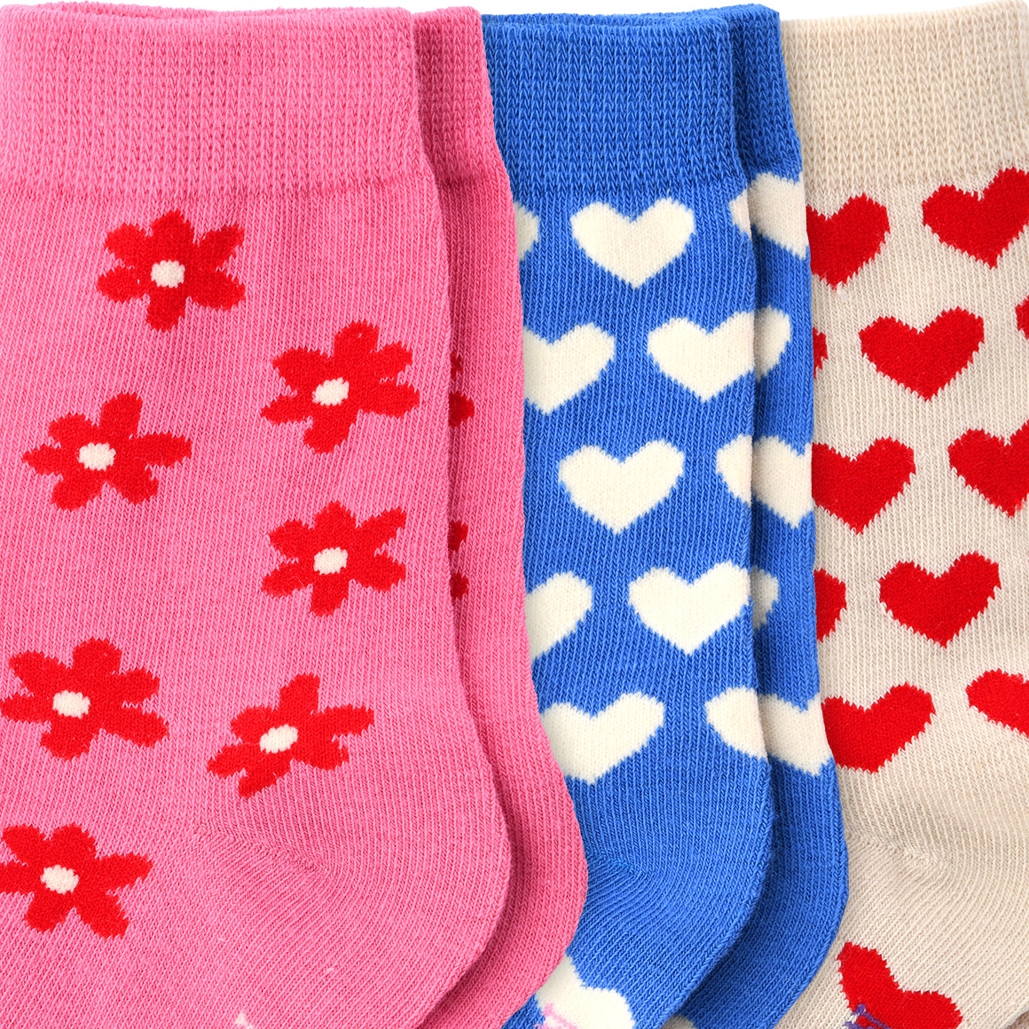 3 Paar Mädchen Socken mit Bio-Baumwolle
