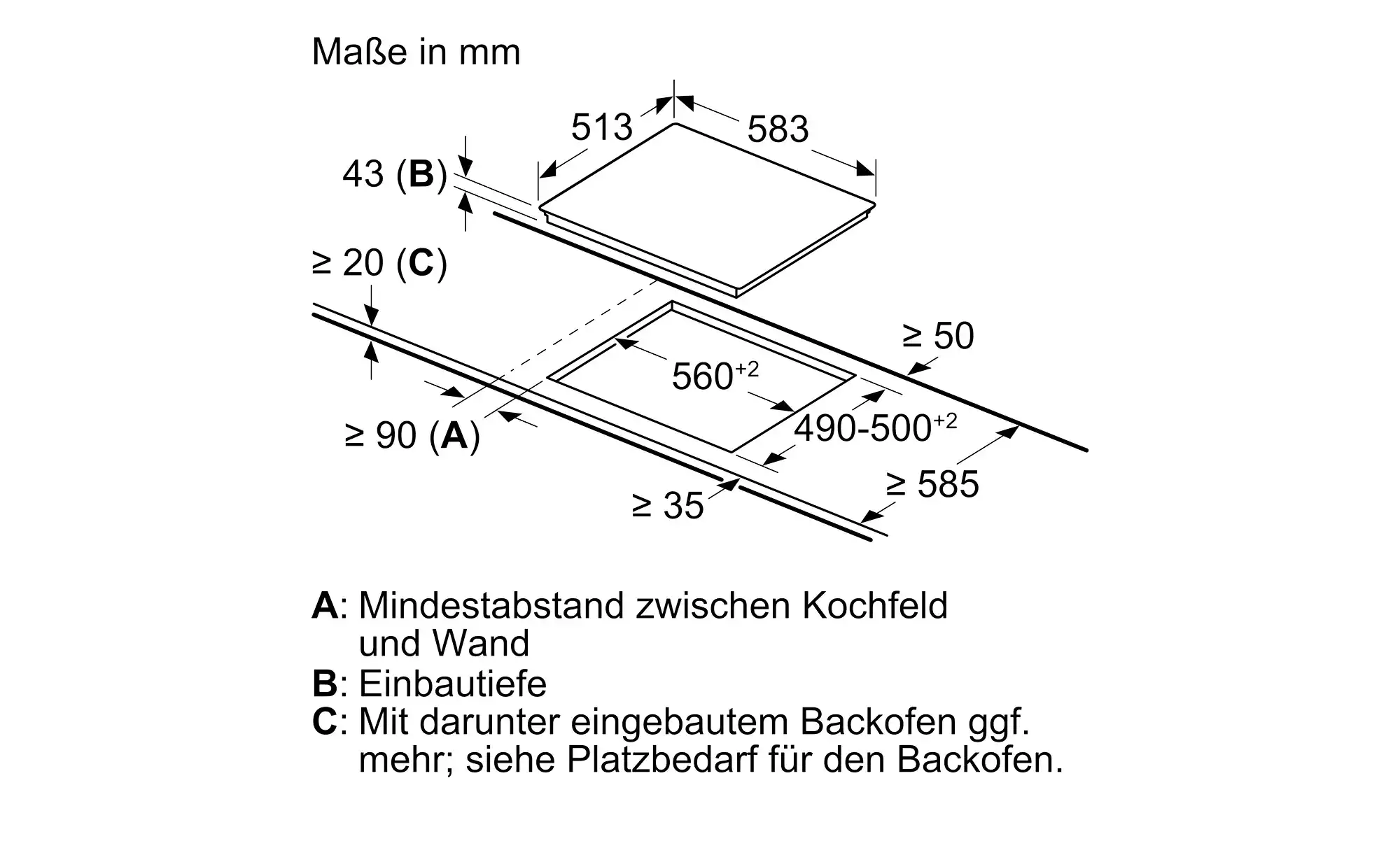 BOSCH Einbau-Herdset HND611LS66