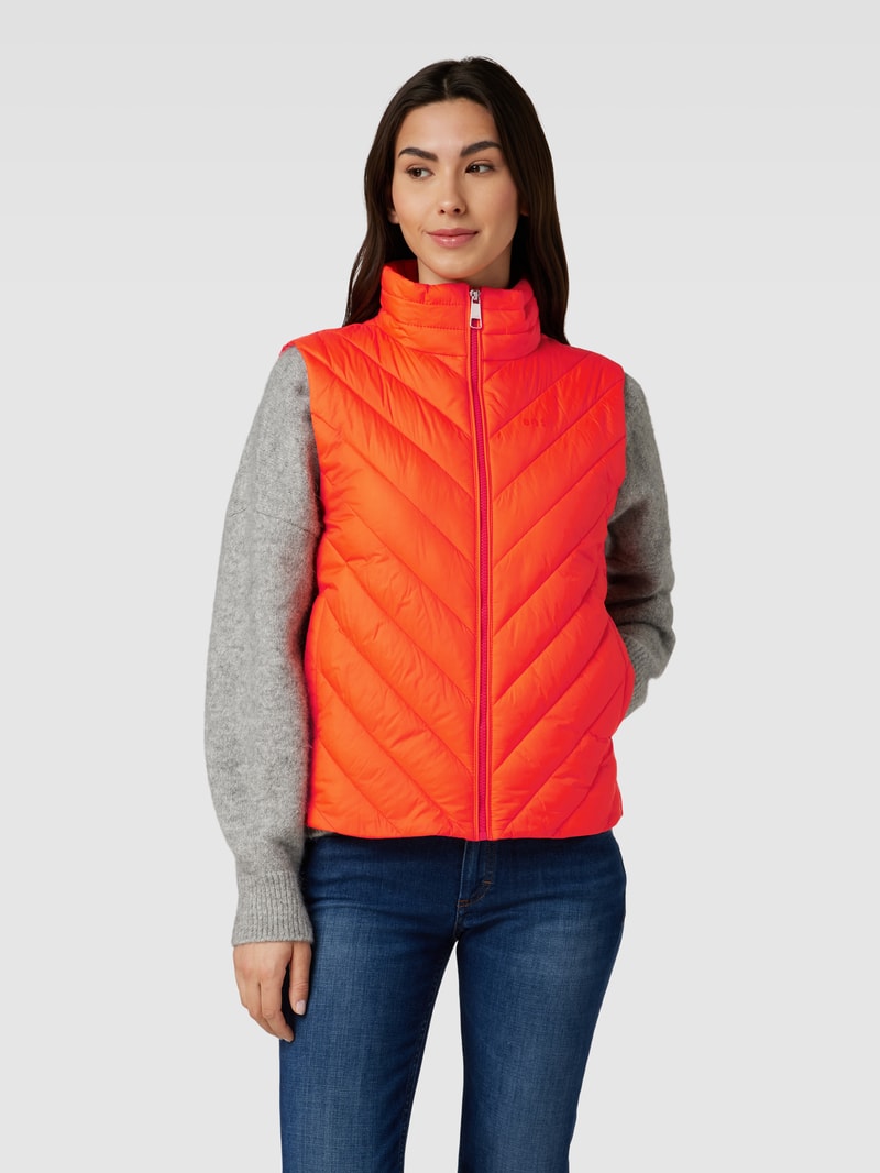 Steppweste mit Reißverschluss Modell 'Palassy' in orange