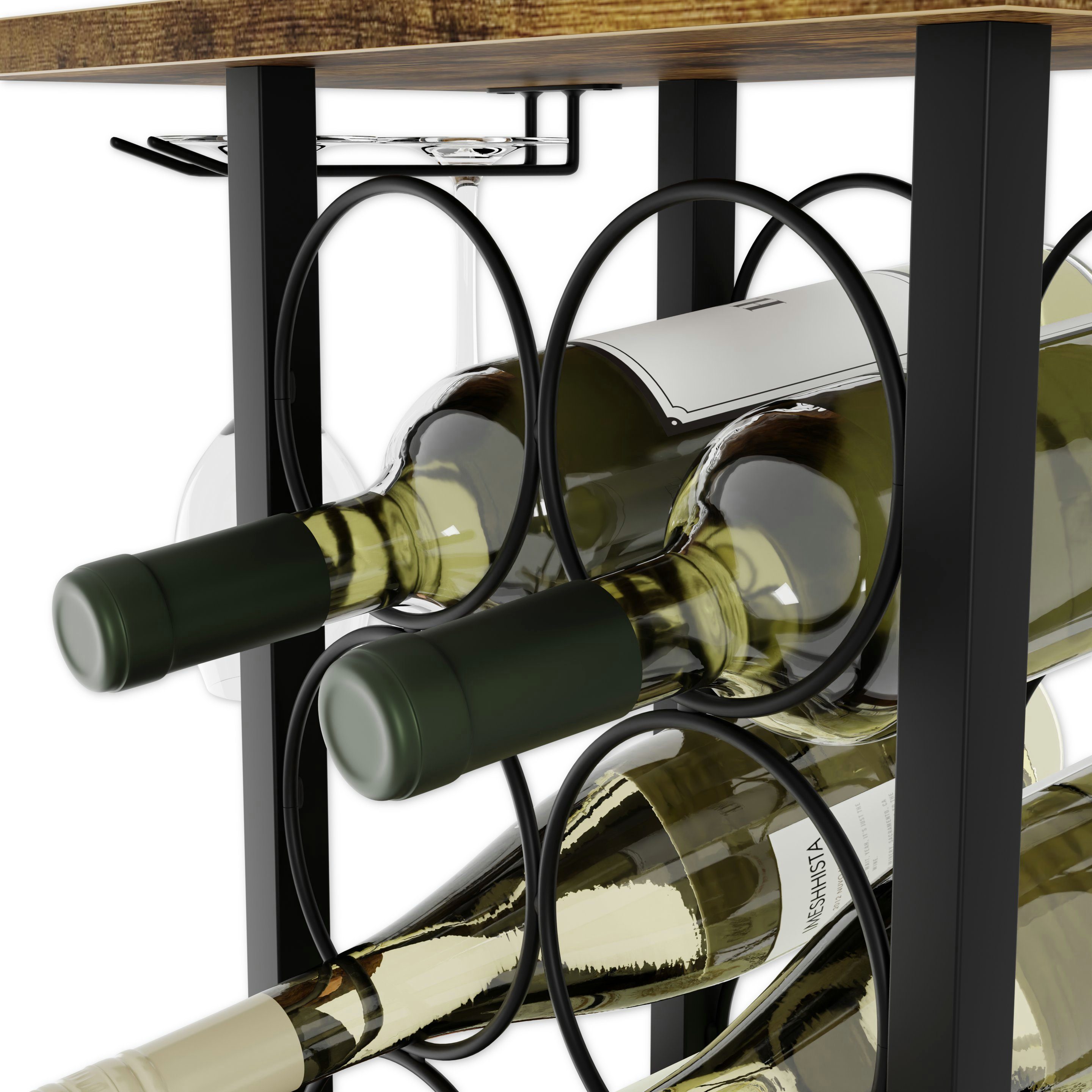 Lenmar Weinregal Weinregal aus Metall, Flaschenregal, Regale, Flaschenhalter LOFT 2-6G