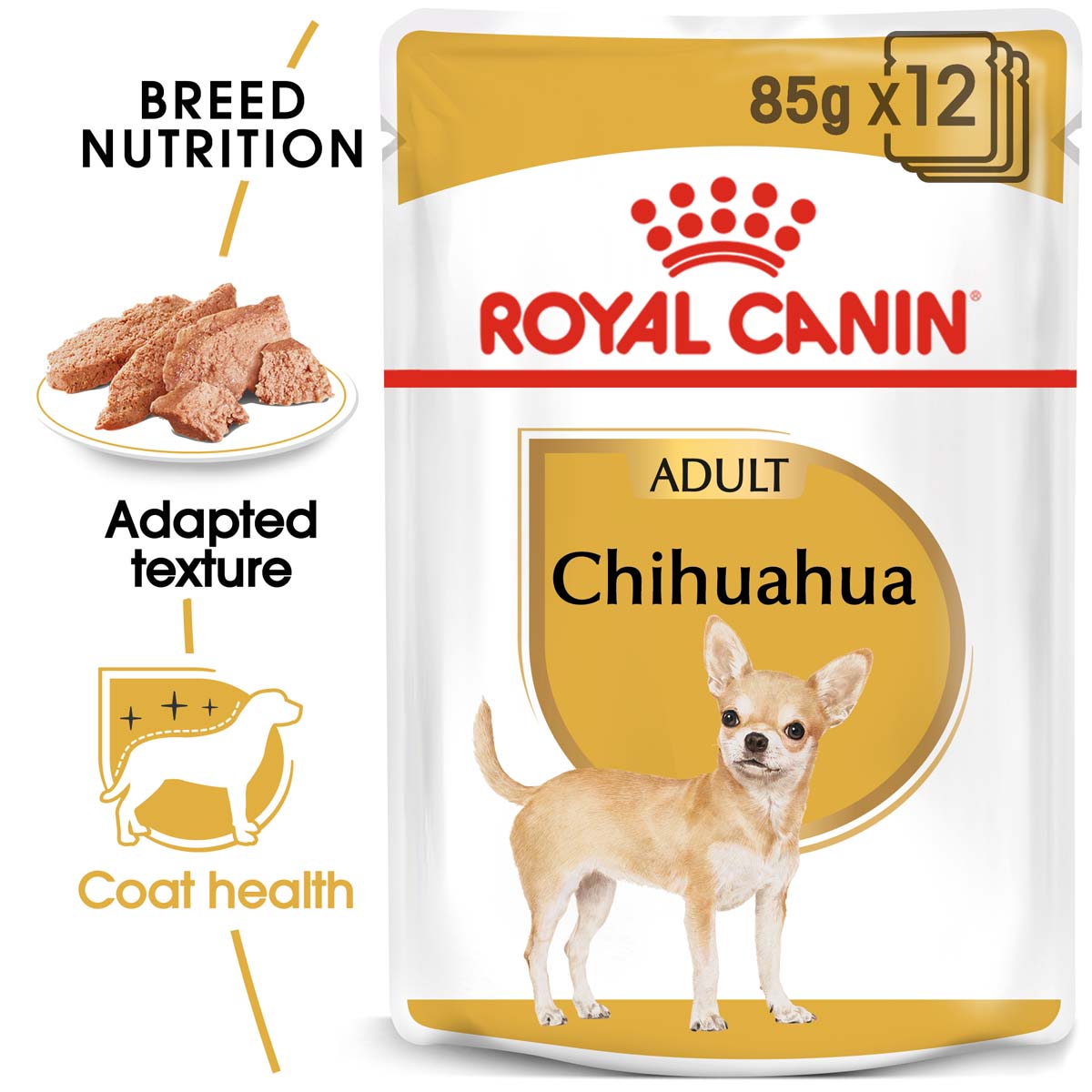ROYAL CANIN Chihuahua Adult 3kg + Nassfutter 12x85g bei ZooRoyal