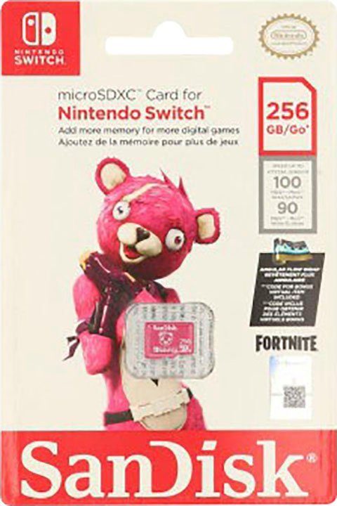 Sandisk microSDXC™-Karte für Nintendo Switch™ Fortnite Edition Speicherkarte (256 GB, 100 MB/s Lesegeschwindigkeit)