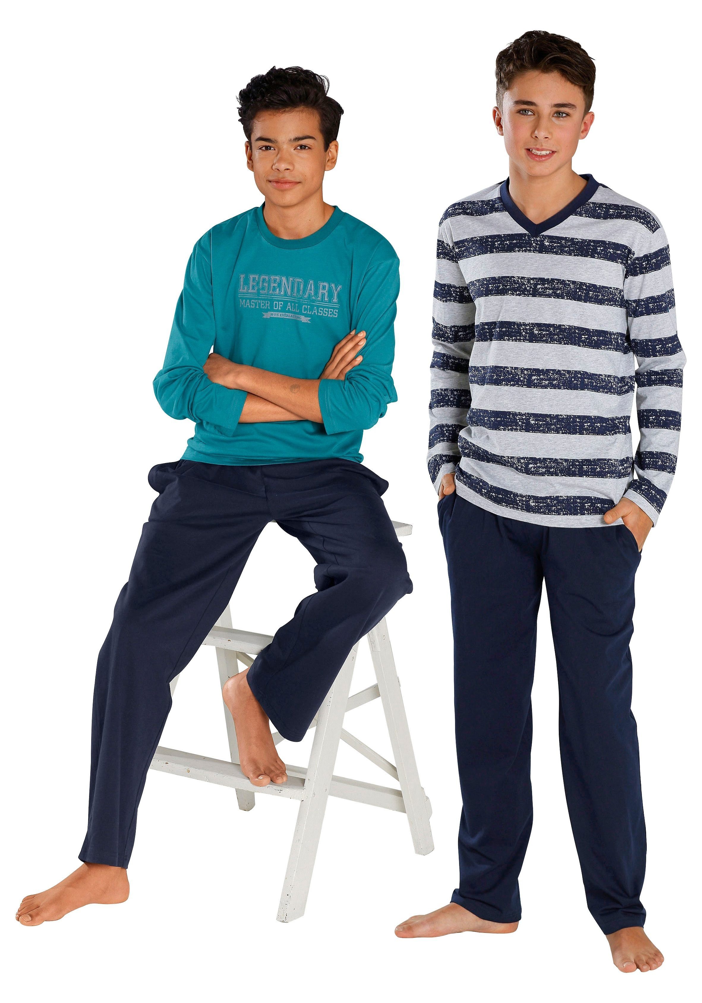 le jogger® Pyjama (4 tlg., 2 Stück) in langer Form