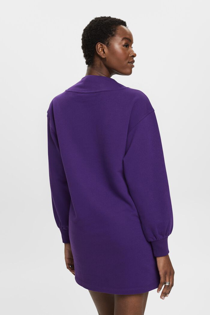 Mini-Sweatkleid mit V-Ausschnitt