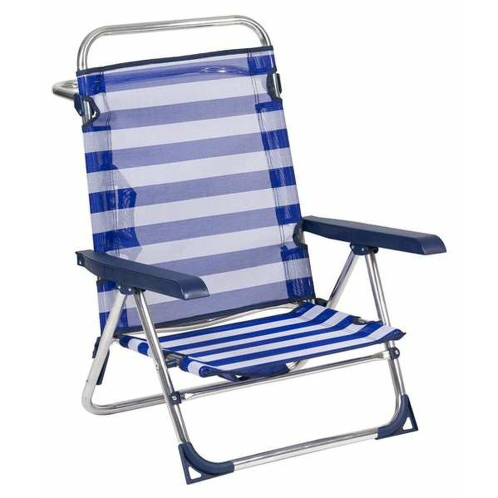 Bigbuy Campingstuhl Campingstuhl Strandstuhl Aluminium Biegsam Multiposition Gestreift 79