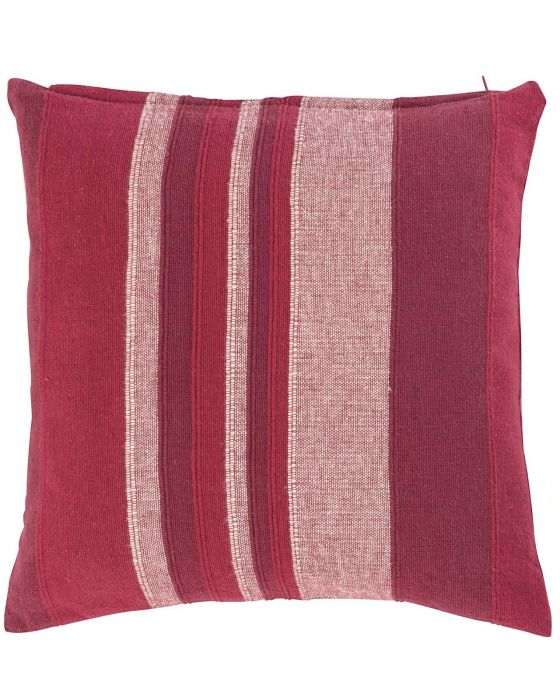 Lot de 2 housses de coussin unies et rayées
