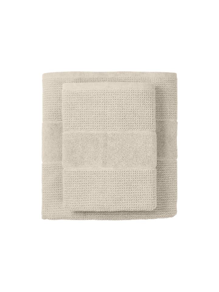 Schiesser 4er-Set: Handtücher Turin in Helltaupe günstig kaufen 50 x 100 cm