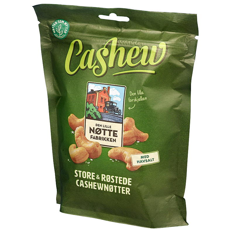 Brynild Cashewnøtter 280 g Den lille nøttefabrikken