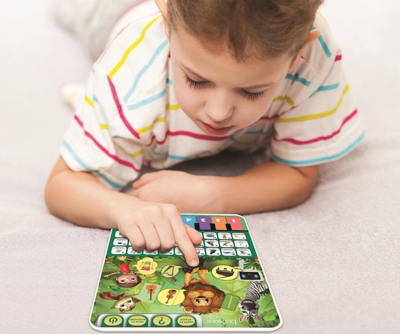 Tablette éducative abécédaire parlante avec piano pour découvrir les animaux et la musique (Français) vert