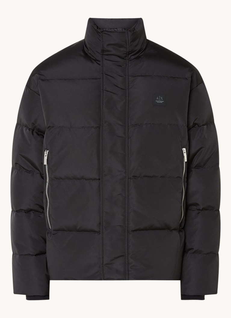 Piumino Armani Exchange con imbottitura in piuma e logo