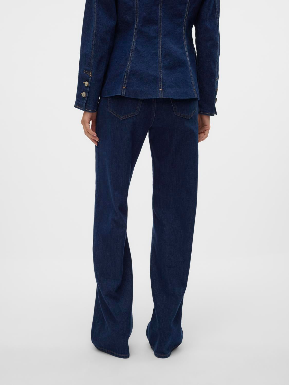 VMTESSA Hohe Taille Weiter Beinschnitt Jeans