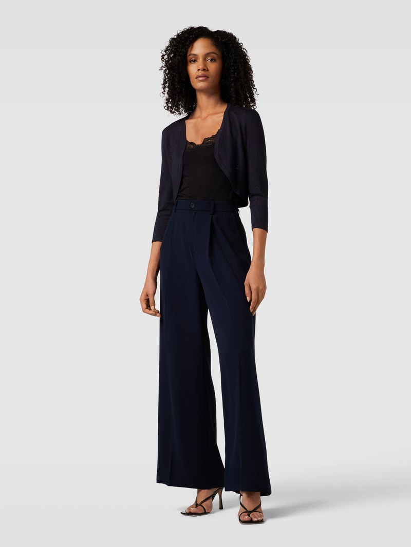 Cocktailjacke mit Ziersteinbesatz in marineblau meliert