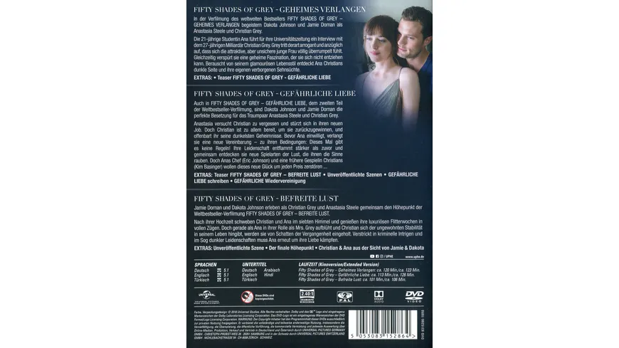 Fifty Shades of Grey - 3-Movie Collection  [3 DVDs]